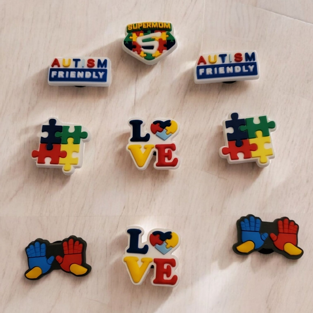 Autism Croc Charms Set | Puzzle Piece Shoe Charms | Autism Awareness Gift